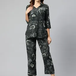 Cottinfab Printed Top & Trousers-image-73