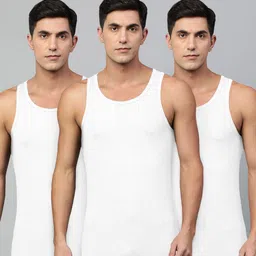 Heelium Men Pack Of 2 Anti Odour Basic Bamboo Innerwear Vests-image-55