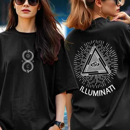 AUSK Women Geometric Printed Round Neck Cotton Oversized T-shirt-picture-21