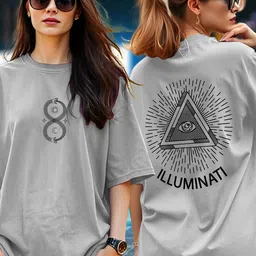 AUSK Women Geometric Printed Round Neck Cotton Oversized T-shirt-picture-22