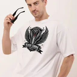 FARROWX Graphic Printed Round Neck Pure Cotton Oversized T-shirt-picture-12