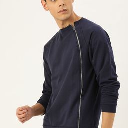 Campus Sutra Men Navy Blue Solid Sweatshirt-picture-20