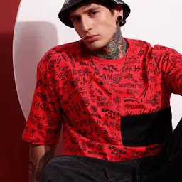 MARVEL STREET Spider-Man Printed Drop-Shoulder Sleeves Oversized Pure Cotton T-shirt-picture-39