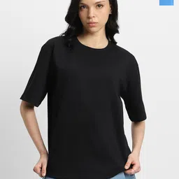 JUNEBERRY  Pack Of 2 Pure Cotton Drop-Shoulder Sleeves Oversized Pockets T-shirts-picture-33
