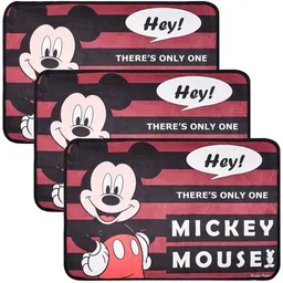 Kuber Industries Set of 3 Mickey Mouse Anti-Skid Doormats image 1