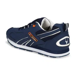 HIROLAS Men Navy Blue & White Synthetic Running Shoes image 3