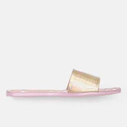 CORSICA Women Animal Textured Iridescent Effect Open Toe Flats image 4