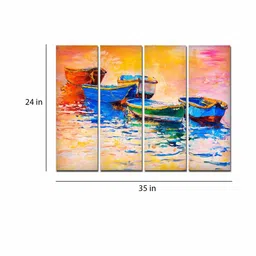 Boat Canvas Wall Painting By VibeCrafts image 3