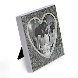 the home co. Heart Shape Swarovski Silver Metal Photo Frames image 4