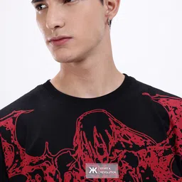 Kook N Keech Printed Drop-Shoulder Sleeves Pure Cotton Oversized T-shirt image 3