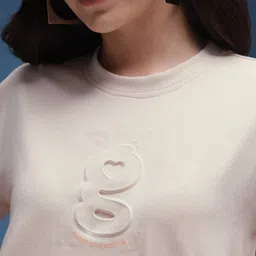 glitchez Brand Signature Drop-Shoulder Sleeves Crop Boxy T-shirt image 2