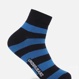 underjeans by spykar Underjeans Men Pack of 2 Assorted Striped Ankle length Socks image 3