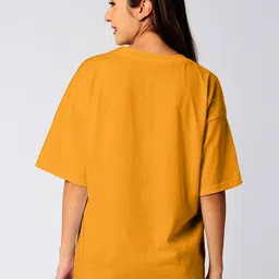 STATUS MANTRA Typography Printed Drop-Shoulder Sleeves Oversized T-shirt image 5