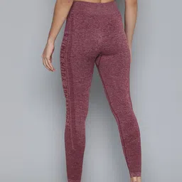 HRX by Hrithik Roshan Printed Rapid-Dry Antimicrobial Reflective Seamless Gym Tights image 4