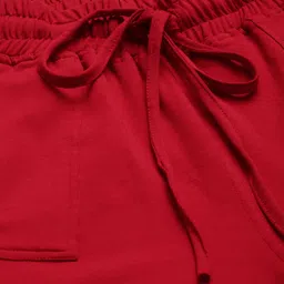 theRebelinme Women Plus Size Maroon High-Rise Cargo Trousers image 4