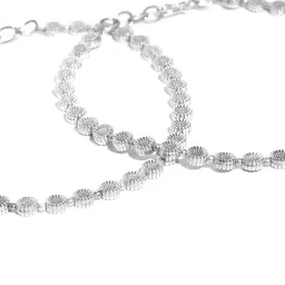 Priyaasi Set of 2 Oxidized Silver-Plated Handcrafted Anklets image 5