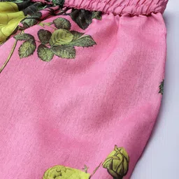 Shae by SASSAFRAS Women Pink & Yellow Floral Printed Palazzos image 4