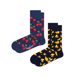 Happy Socks Pack Of 2 Patterned Cotton Calf-Length Socks image 1