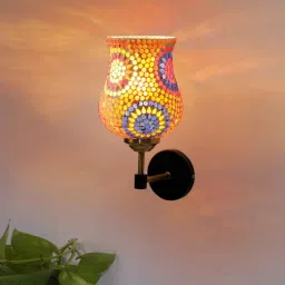 new era Antique Gold Wall Lamp with Mosaic Glass-picture-39