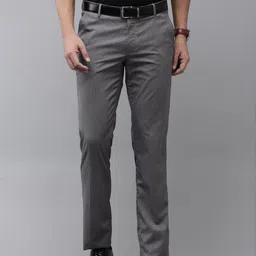 Arrow Men Houndstooth Checks Tapered Fit Formal Trousers image 1