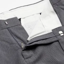 Arrow Men Houndstooth Checks Tapered Fit Formal Trousers image 5