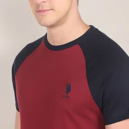 U.S. Polo Assn. Men Colourblocked Cotton T-shirt-picture-15