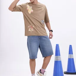 Kook N Keech Printed Drop-Shoulder Sleeves Pure Cotton Oversized T-shirt image 5