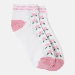 Blue Giraffe Girls Pack Of 3 Patterned Ankle-Length Socks image 3