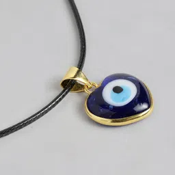 EL REGALO Blue & Black Evil Eye Heart Chain image 3