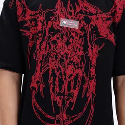 Kook N Keech Printed Drop-Shoulder Sleeves Pure Cotton Oversized T-shirt image 2