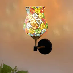 new era Antique Gold Wall Lamp with Mosaic Glass-picture-14