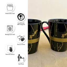 aarambh stories Black Ceramic Tea Cups image 5