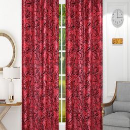 Homefab India Maroon Set of 2 Long Door Curtain-picture-46