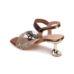 Carlton London Embellished Square Toe Party Kitten Heels Sandals image 4