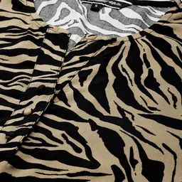 Roadster Animal Print Roll-Up Sleeves Shirt Style Top image 2