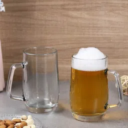 uniglass Prince 400ml (Set of 2) Glass Beer Mug image 1
