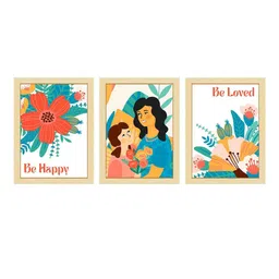 art street Multicolour Engineered Wood (Set of 3) Art Panels image 2