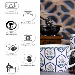 Glamorous Glass Coffee Mug (Set of 2) by Goodhomes image 4