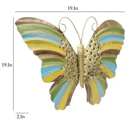 vedas Iron Butterfly Multicolour Animals and Birds Wall Art image 2