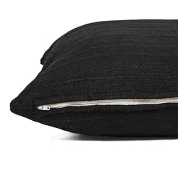 homzz Black Solid Cotton 2 Cushion Covers image 4