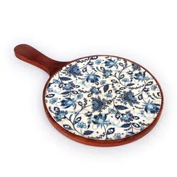 the home co. Brown Mango wood 10 Inch Appetizer Platters image 2