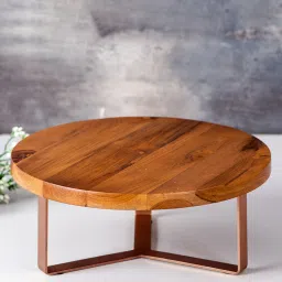 nestroots Witan Brown & Copper Sheesham Wood Cake Stand image 2