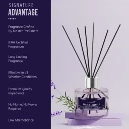 aromahpure Lavender Reed Diffuser With 6 Fiber Reed Sticks image 3