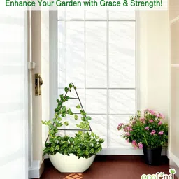 ecofynd Black Triangle Planter Stand For Climbing Plants image 5