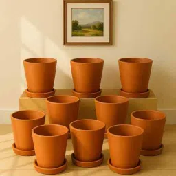 the handicraftian 10 Pcs Red Terracotta 5.5 Inchs Planters-picture-35