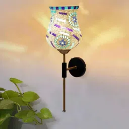 new era Antique Gold Wall Lamp with Mosaic Glass-picture-16