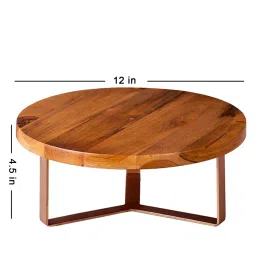 nestroots Witan Brown & Copper Sheesham Wood Cake Stand image 3