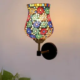 new era Antique Gold Wall Lamp with Mosaic Glass-picture-16