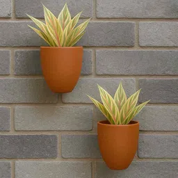 the handicraftian 2 Pcs Red Terracotta 6.5 Inchs Planters image 3