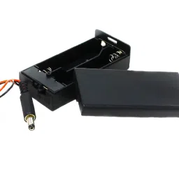 18650 x 2 battery holder with cover and On/Off Switch With DC jack image 1